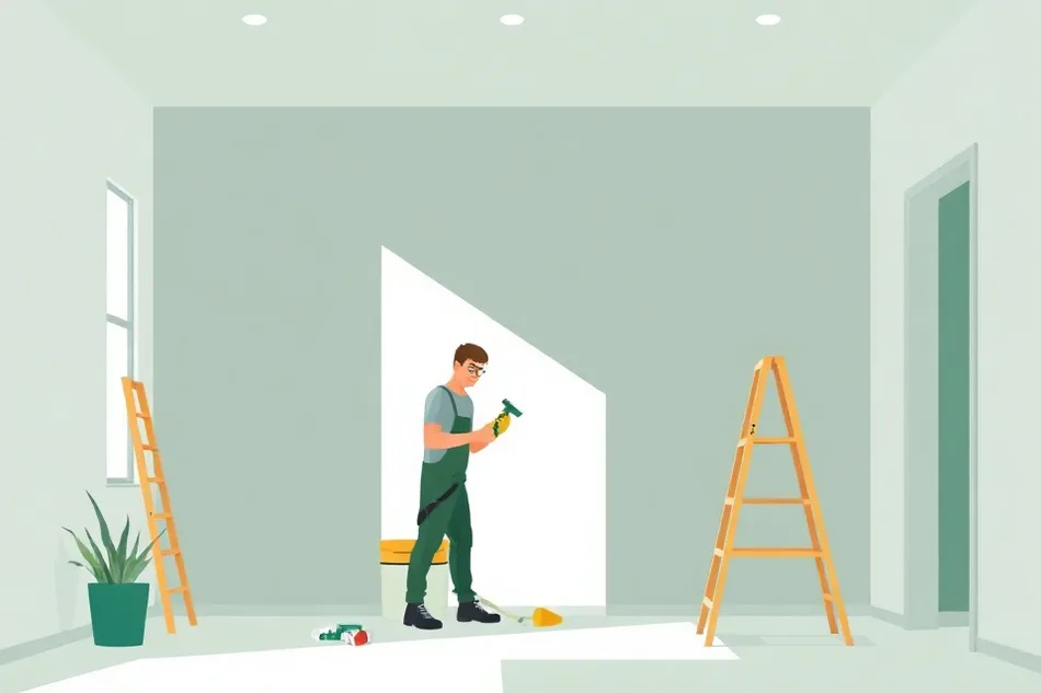 Intérieur rénové après travaux de peinture à Gerzat